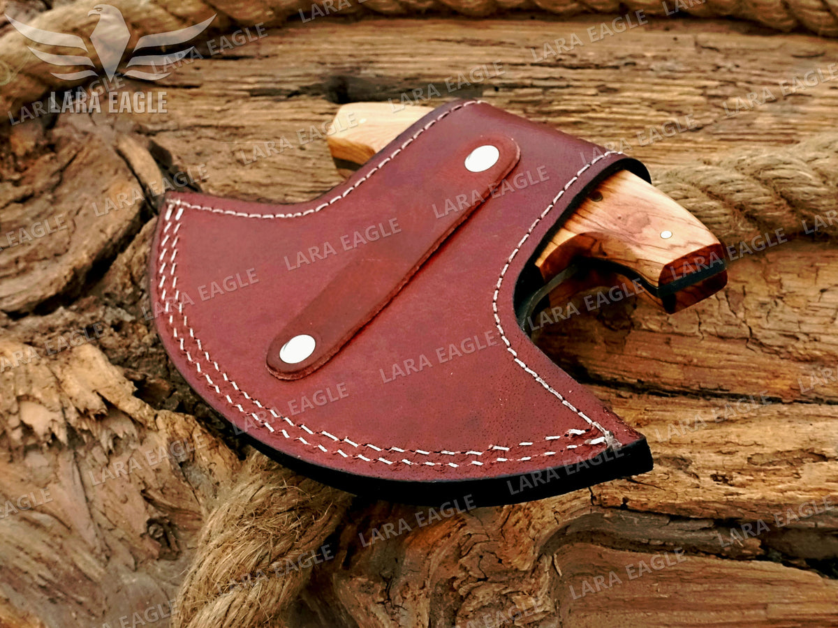 Damascus Ulu Knife: Handmade Celtic Knot Rosewood Handle, Handmade Pizza Cutter Birthday Gift Anniversary Gift