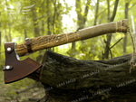 Viking Forged Axe, Hatchet, Hand Forged Carbon Steel Viking Axe, Ragnar, Bearded Axe Personalized Axe Anniversary Gift